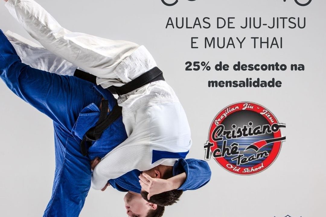 Convênio, aulas de Jiu-jitsu e Muay Thai, 25% de desconto na mensalidade