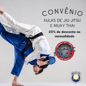 Convênio, aulas de Jiu-jitsu e Muay Thai, 25% de desconto na mensalidade