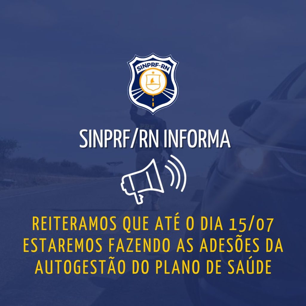 Reiteramos que até o dia 15/07 estaremos fazendo as adesões da Autogestão do Plano de Saúde