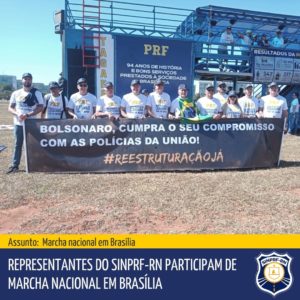 Representantes do SINPRF-RN participam de marcha nacional em Brasília