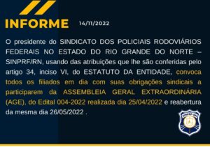 ASSEMBLEIA GERAL EXTRAORDINÁRIA (AGE), do Edital 004-2022 realizada dia 25/04/2022