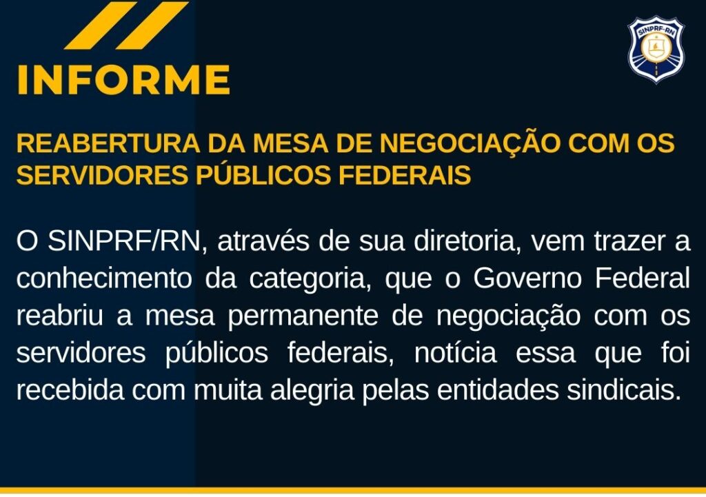 Reabertura da mesa de negociação com os servidores públicos federais