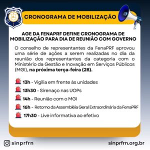 AGE da FenaPRF define cronograma de mobilização para dia de reunião com Governo