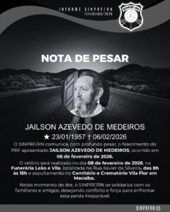 NOTA DE PESAR – JAILSON AZEVEDO DE MEDEIROS