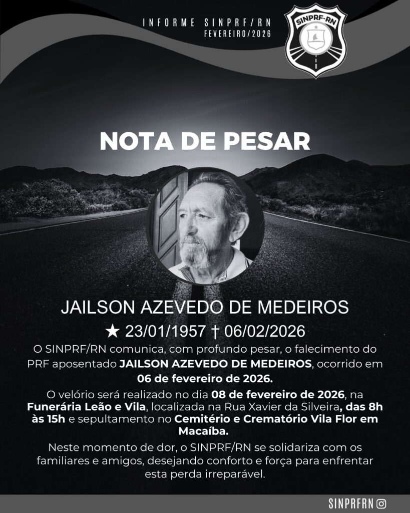 NOTA DE PESAR – JAILSON AZEVEDO DE MEDEIROS