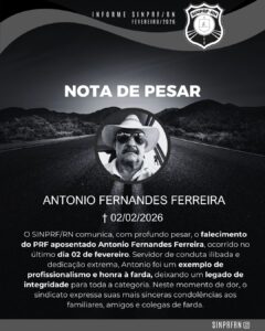 NOTA DE PESAR  – PRF Aposentado Antonio Fernandes Ferreira
